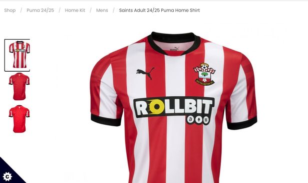 Southampton FC 2024/25 home shirt