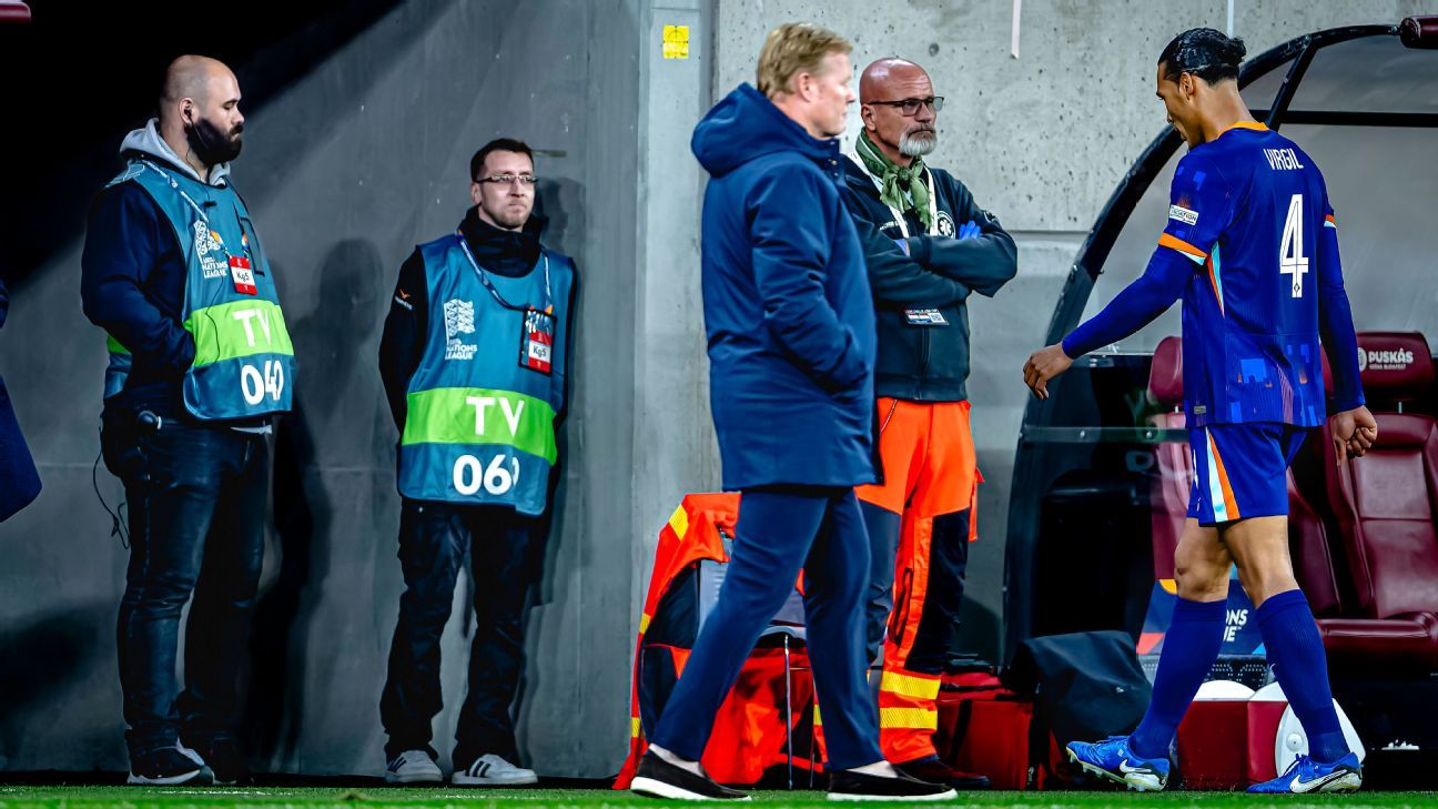 Van Dijk verlaat Oranje na rode kaart tegen Hongarije