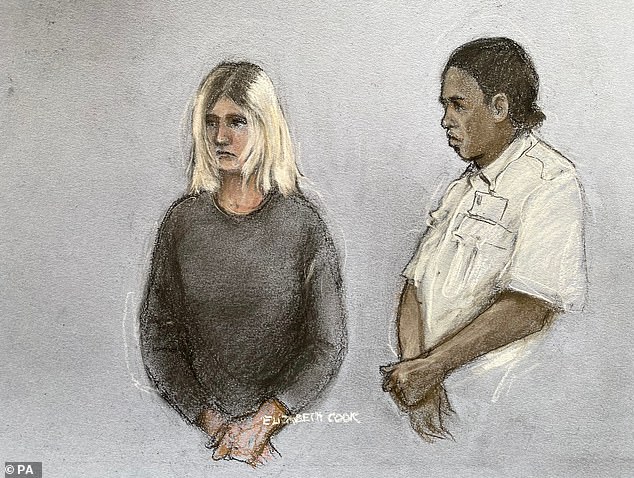 McCullough (pictured in court) was arrested on September 15 last year after her parents' bodies at their three-storey house in Pump Hill