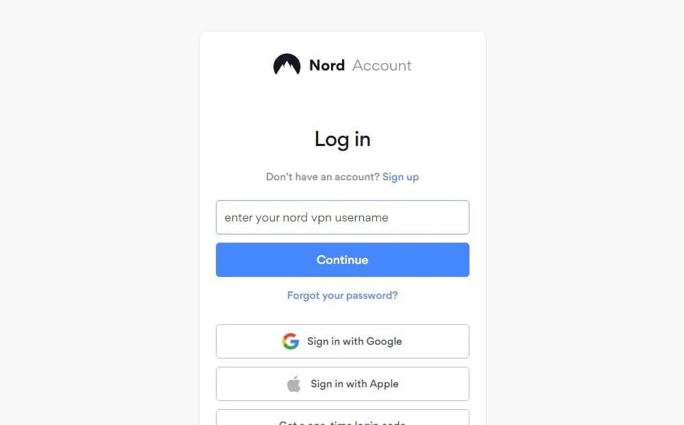 Sign In With Your Nordvpn Credentials