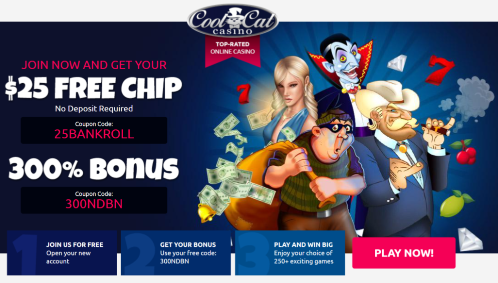 Cool Cat Casino $25 No Deposit Bonus