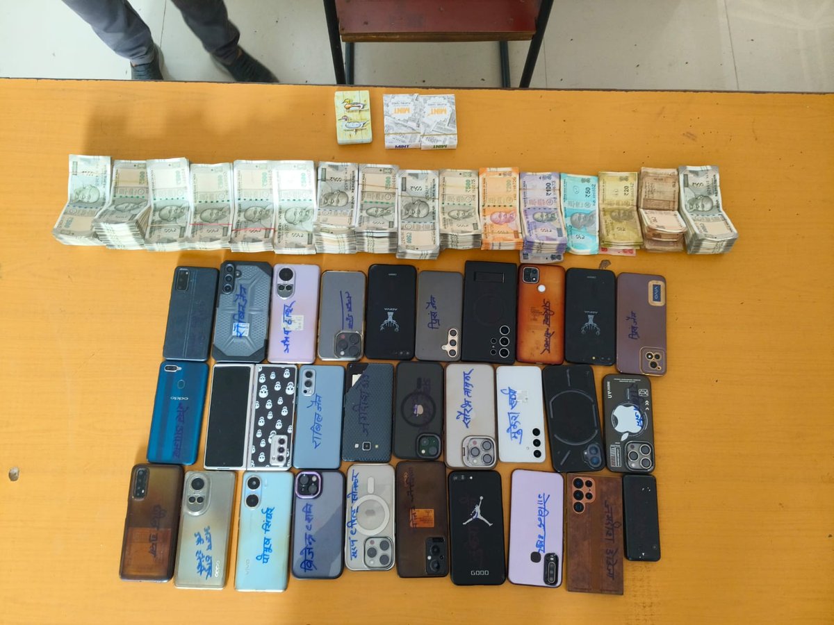 Major Police Raid Busts Jabalpur Gambling Racket; Infamous Organizer Arrested With ₹5.72 Lakh In Cash, 25 Mobile Phones & More