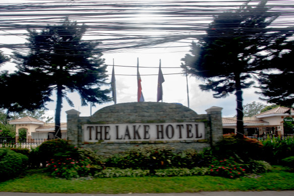 The Lake Hotel in Tagatay, where three people were found dead in their room, presumed murdered.