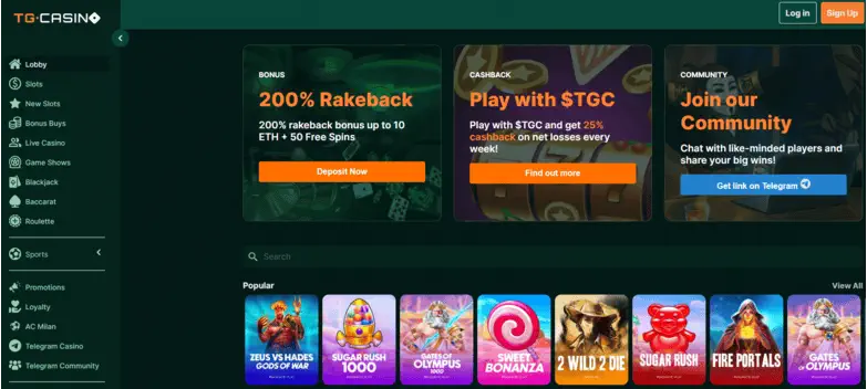 Tg casino crypto casino