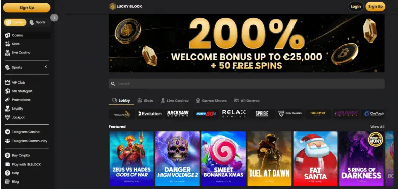 Luckyblock crypto casino