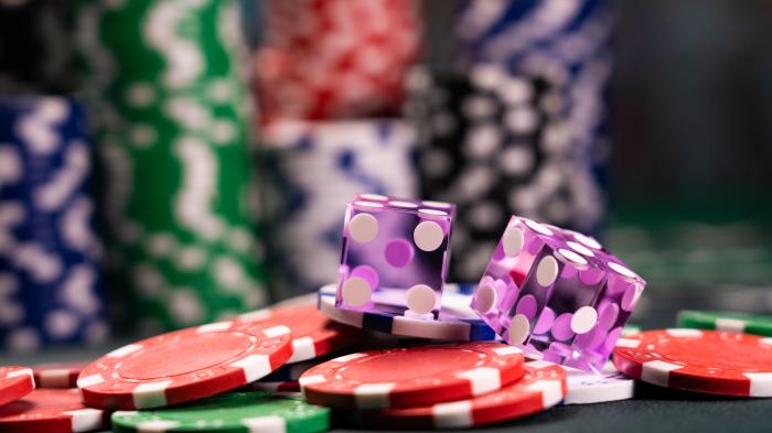 Chips on a gaming table