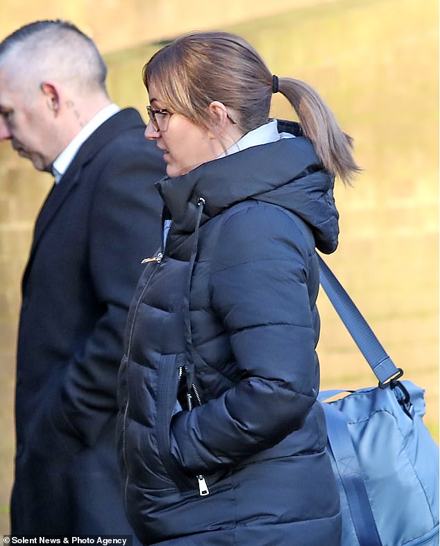 The mother-of-two (pictured walking into court) defrauded the non profit organisation - founded 60 years ago for veterans by Naval officers - to support her gambling as well as alcohol and cocaine habits