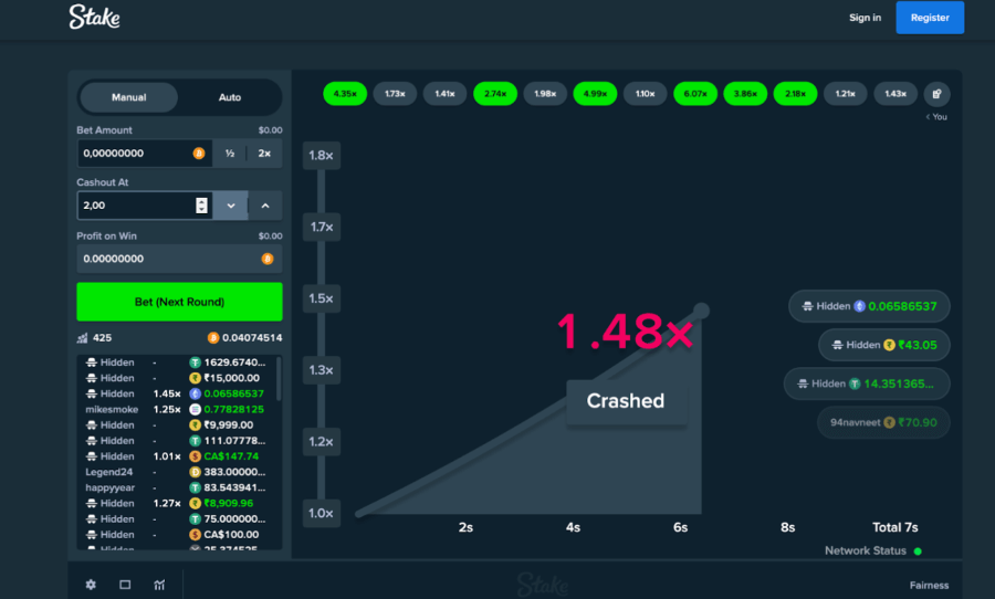 Stake crash game