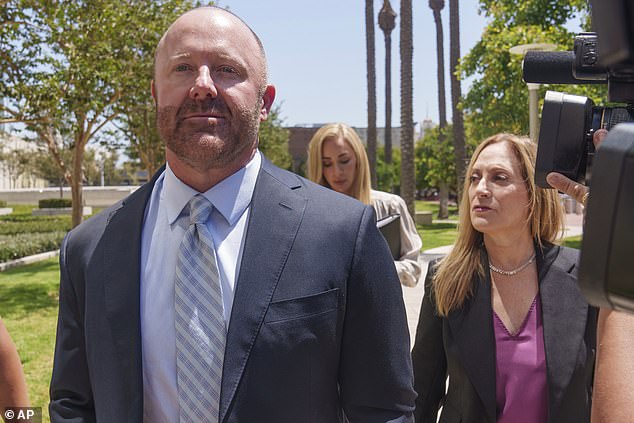 Bowyer, left, a Southern California bookmaker, arrives with his attorney, Diane Bass in August