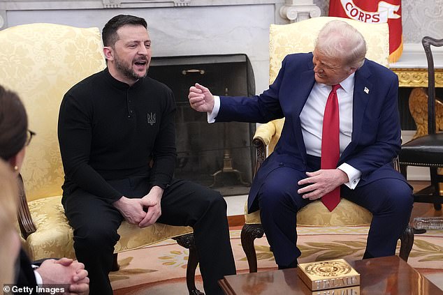 President Trump gives Zelensky a friendly tap