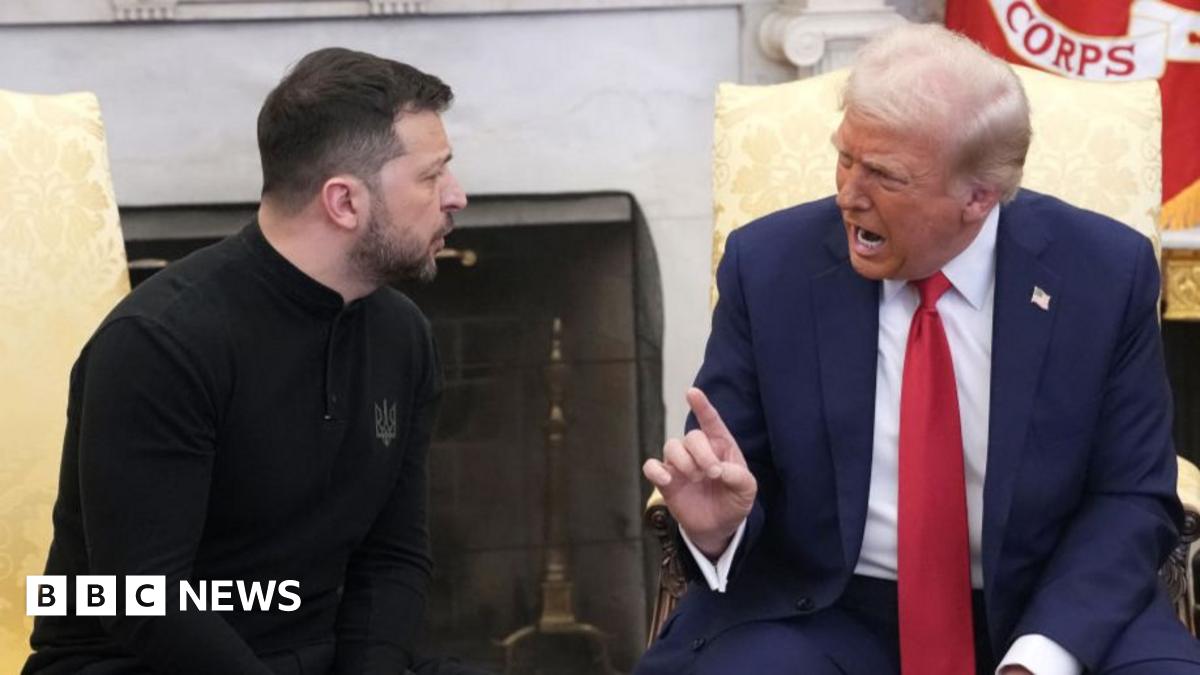 Trump tells Zelensky 'make a deal or we're out' in angry White House meeting - follow live